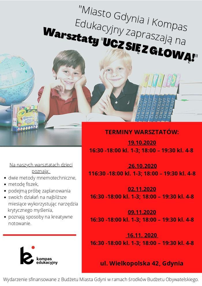 Plakat ucz się z głową